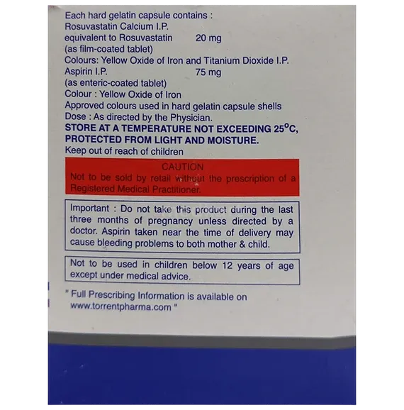 rozucor asp 20/75mg capsule 10's